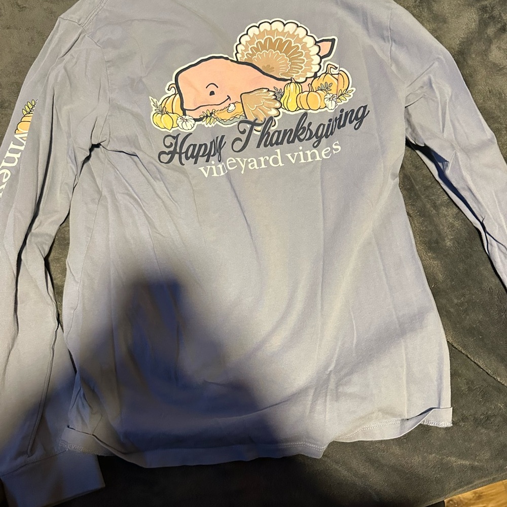 Vineyard Vines Gray Thanksgiving Long Sleeve Shirt